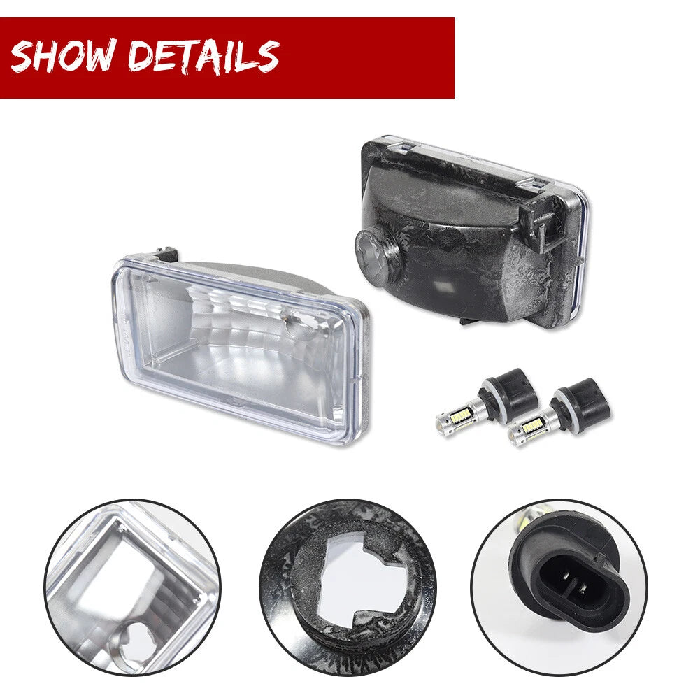Pair Clear Bumper Fog Lights for Chevy S10 Pickup Blazer (1998–2004)