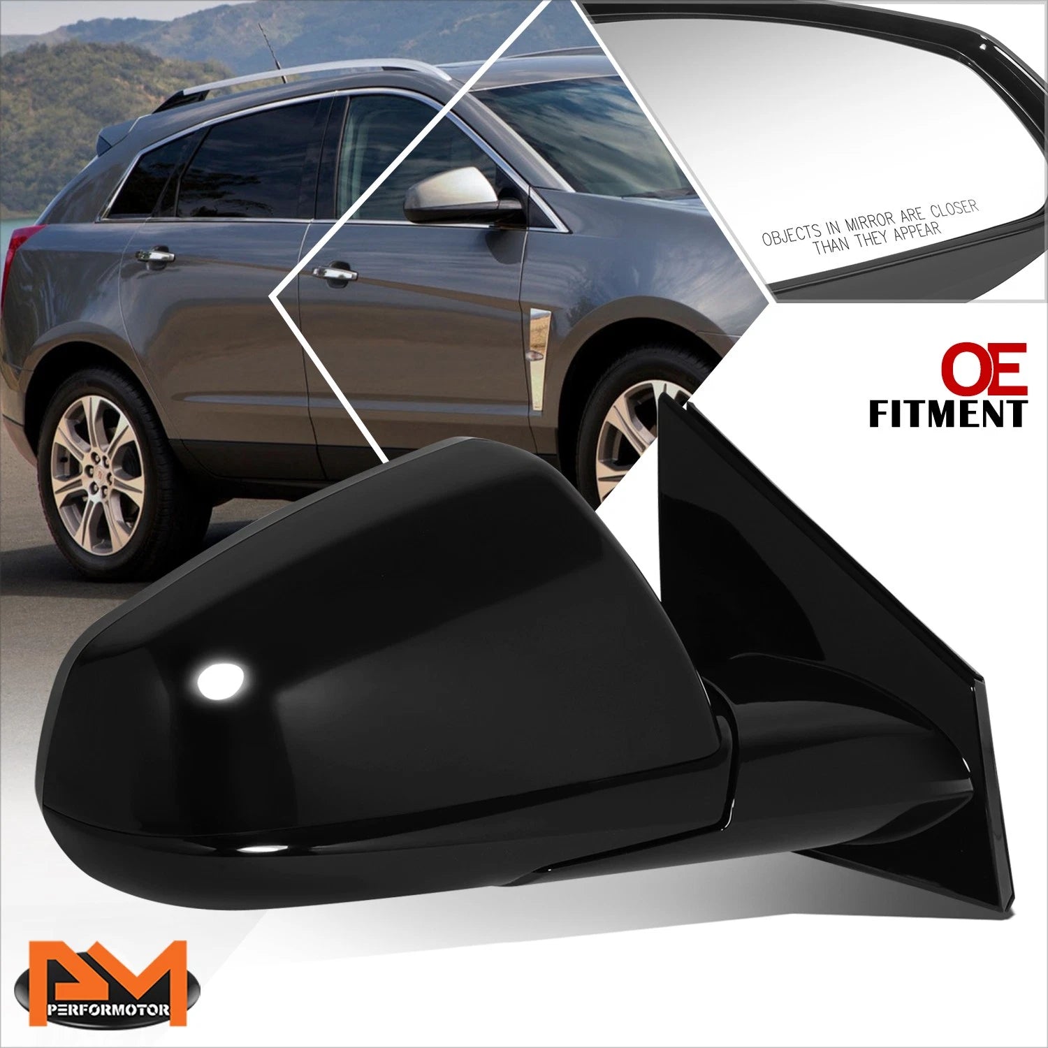 Power Adjust Heated Side Rear View Mirror for Cadillac SRX (2010–2012)