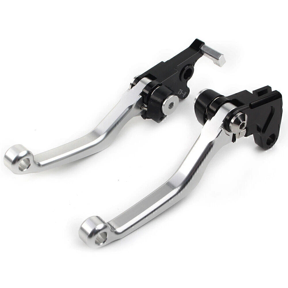 Silver CNC Pivot Clutch Brake Levers for Suzuki DRZ400S/SM/E (2000–2022)