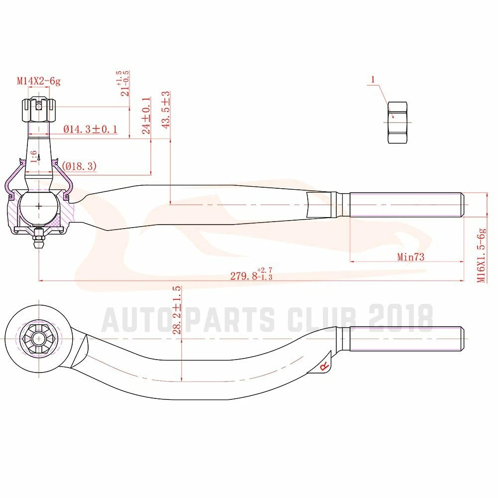 Set of 4 Front Inner Outer Tie Rod Suspension Kit for Chevrolet Trailblazer (2002–2009)