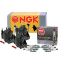 NGK DIS 3 Ignition Coil & 6 V-Power Spark Plugs Kit for Chevy Pontiac (1996–2005)