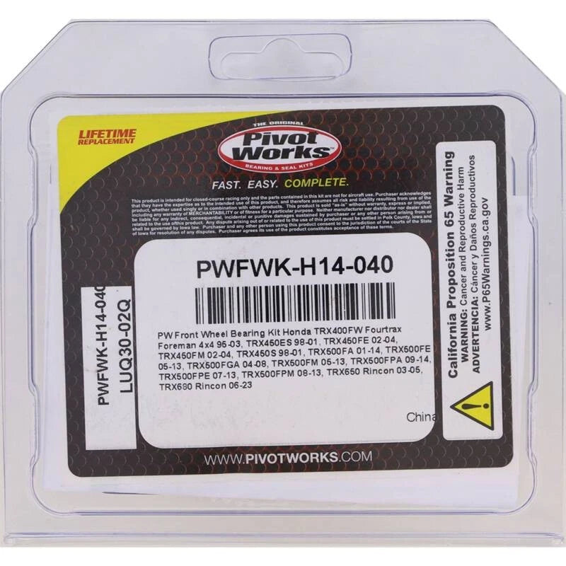 Front Wheel Bearing Kit for Honda TRX400FW Fourtrax Foreman (1995–2003)