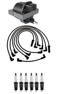 Ignition Wires & Coil with 6 Spark Plugs Kit for GMC C1500, Chevy C2500 (1996–2000)