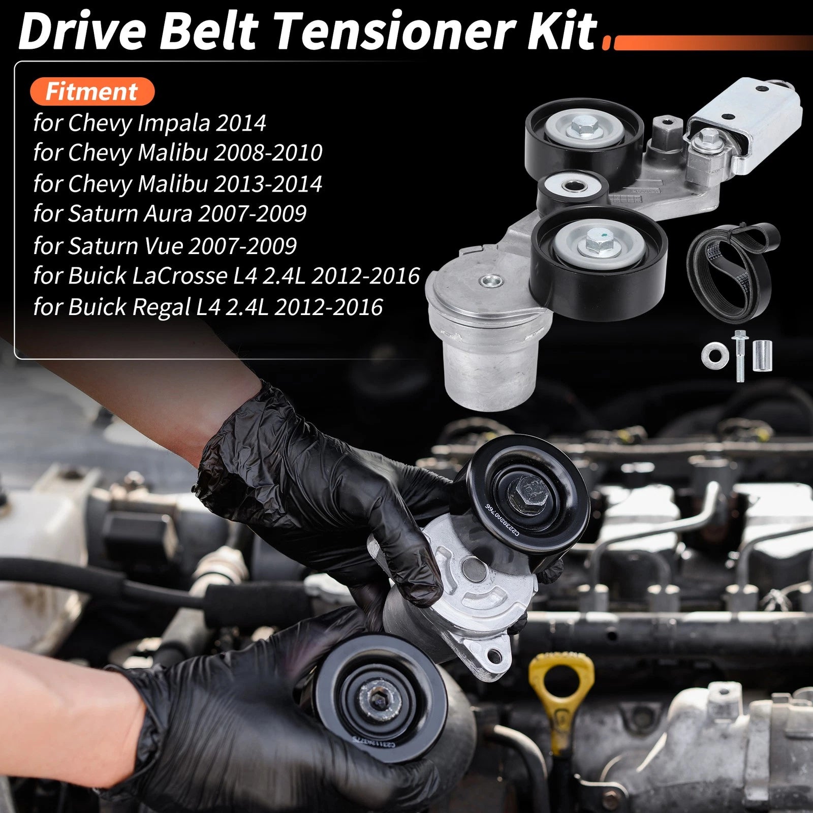 Set of 1 Drive Belt Tensioner Kit for Chevy Impala Malibu (2014) 12663047