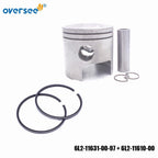Piston STD + Ring for Yamaha 2T 20-25HP Outboard Motor (6L2-11631-00-97, 6L2-11610)