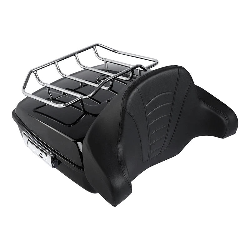 Chopped Trunk Backrest 2 Up Mount Rack for Harley Touring Road King (2014–2026)