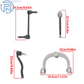 Set of 2 Front Upper Control Arms Ball Joint Tie Rod Kit for Mercedes ML350 ML450 (2006–2011)