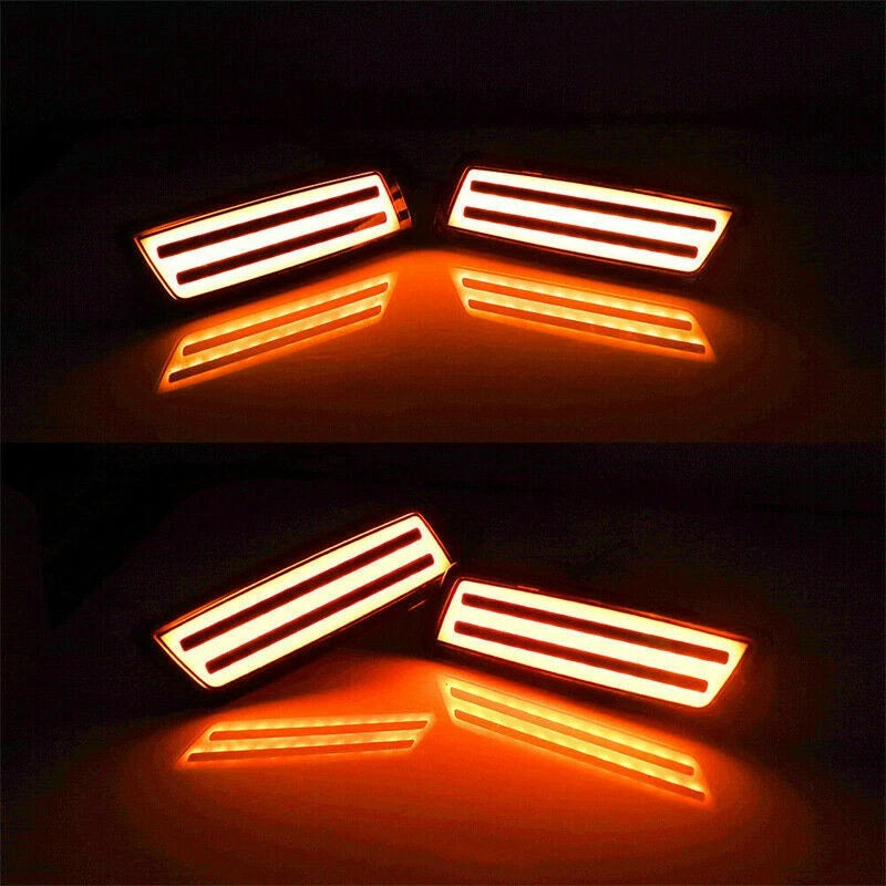 Amber LED Smoke Lens Front Side Marker Light for VW MK5 Golf GTI Jetta R32 (2006–2009)
