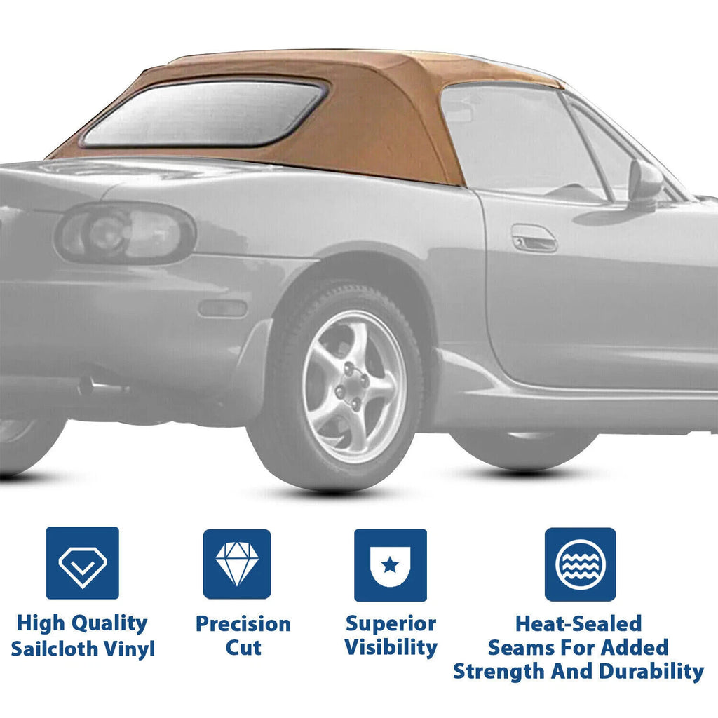 Convertible Soft Top for Mazda Miata (1990–2005) with Heated Glass Window