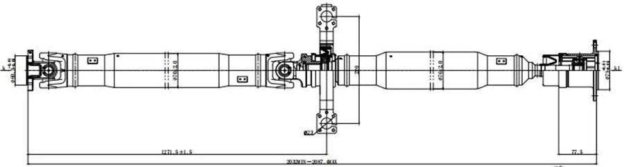 Rear Driveshaft Prop Shaft for Ford Edge, Lincoln MKX (2007–2013)