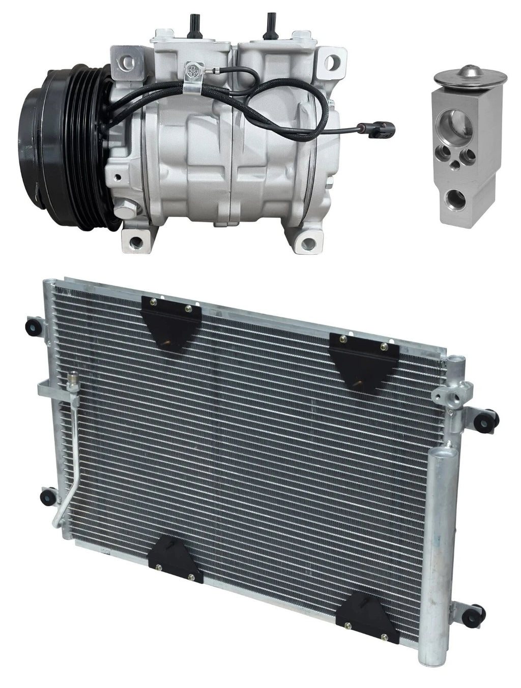 AC Compressor Kit W Condenser Replacement for Suzuki Grand Vitara 2.5L (2002–)