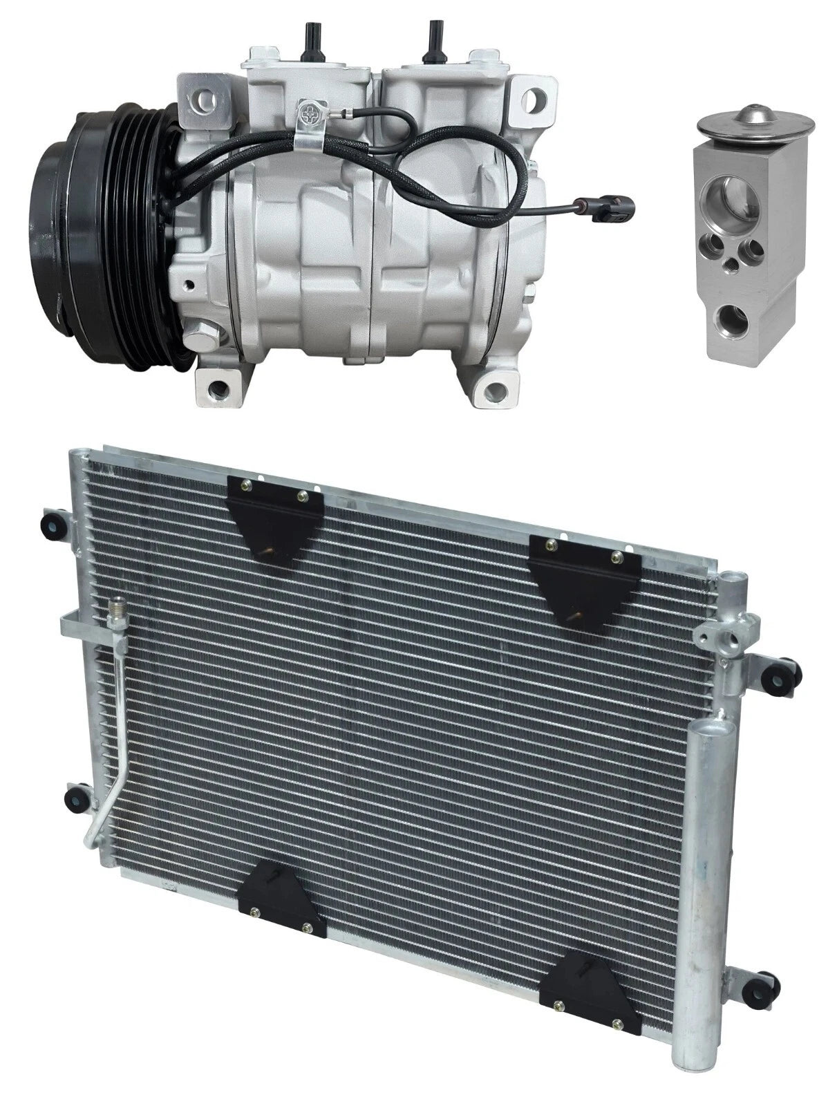 AC Compressor Kit W Condenser Replacement for Suzuki Grand Vitara 2.5L (2002–)
