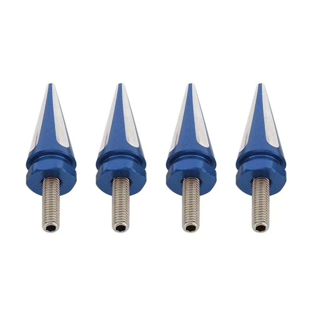 4 x Windscreen Screw Bolts Blue Spike for Harley Touring Road Glide (1998-2025)