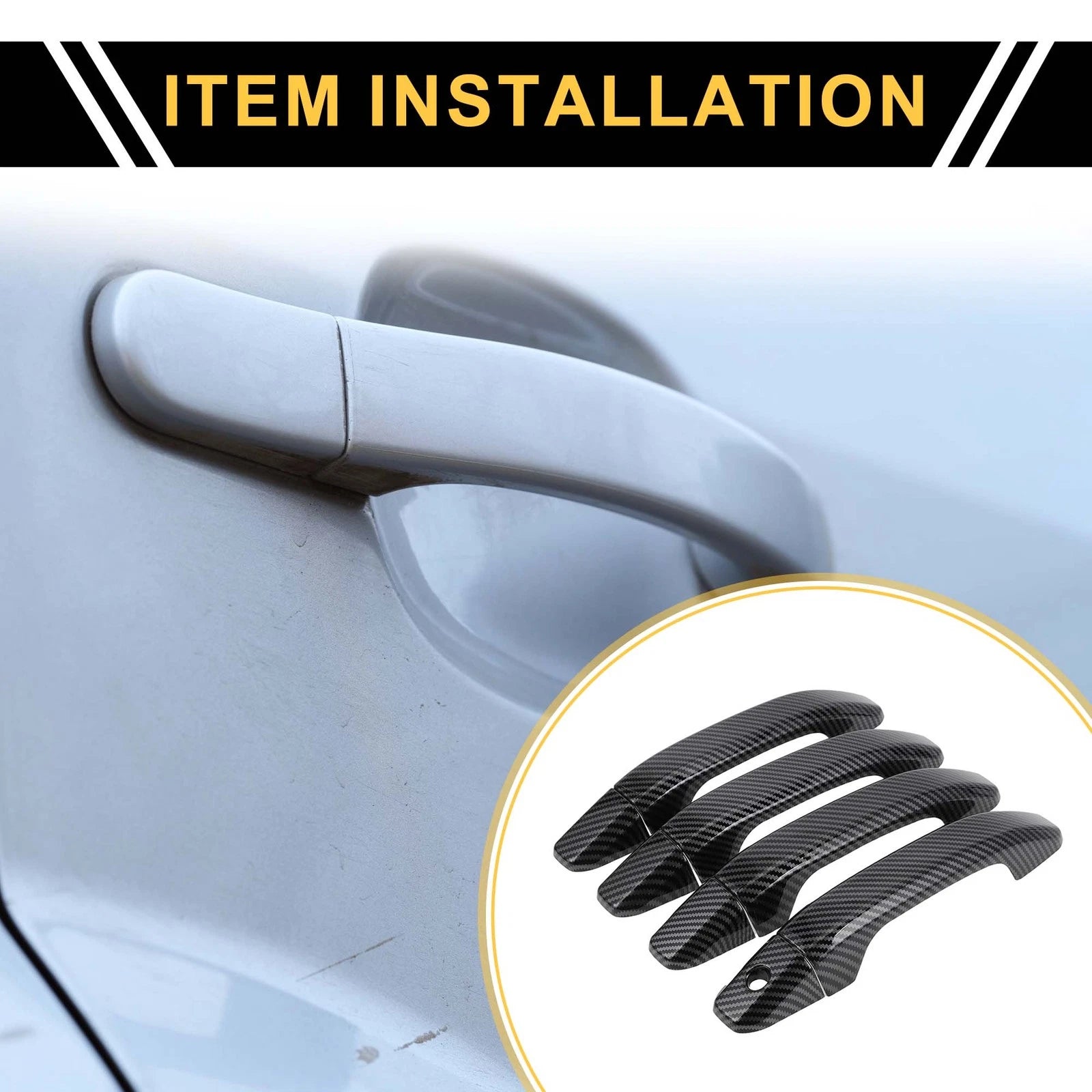 Set of 4 Exterior Door Handle Covers for Chevrolet Silverado 1500 (2019–2023)