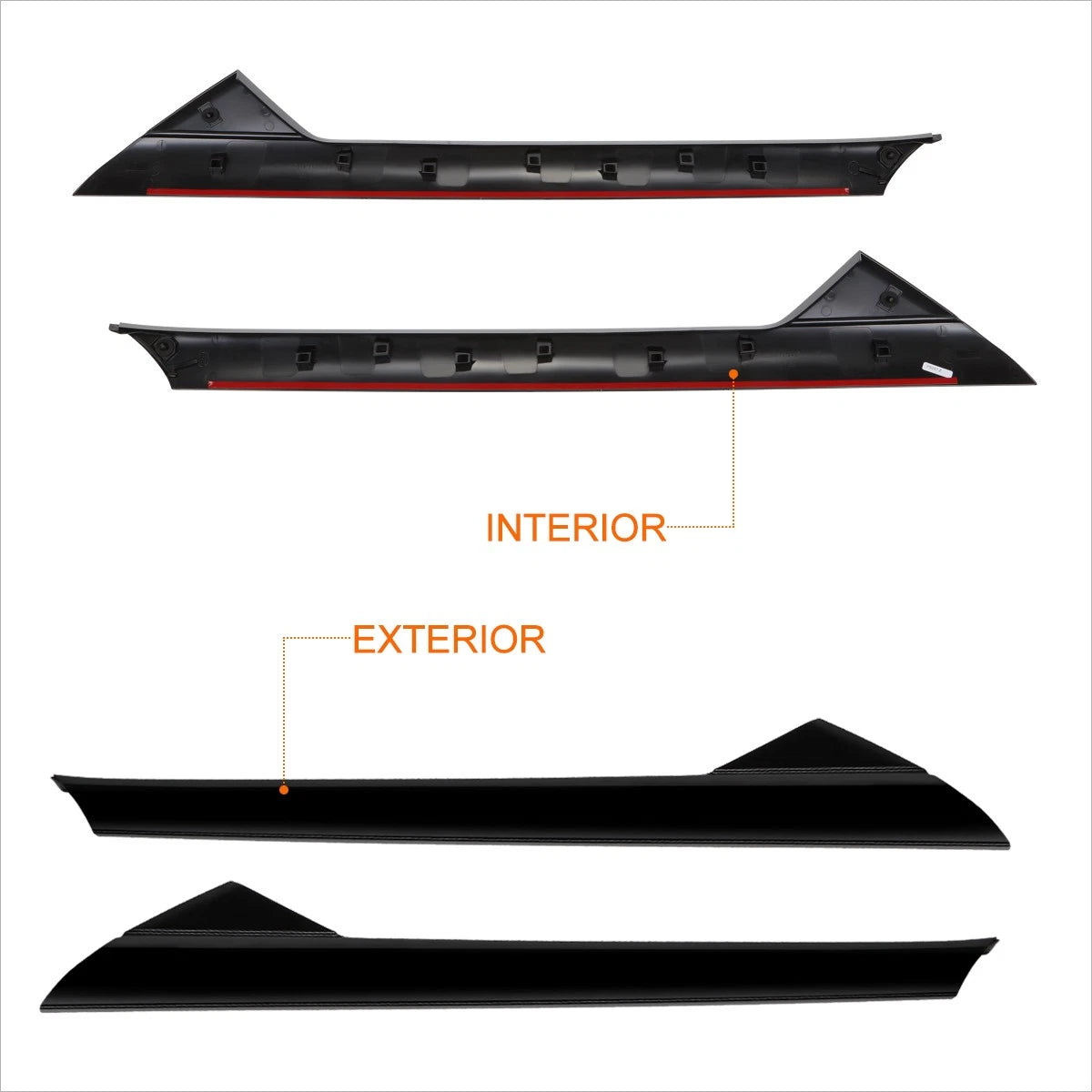 Set of 2 A-Pillar Windshield Molding Trim for Ford Explorer (2011–2019)