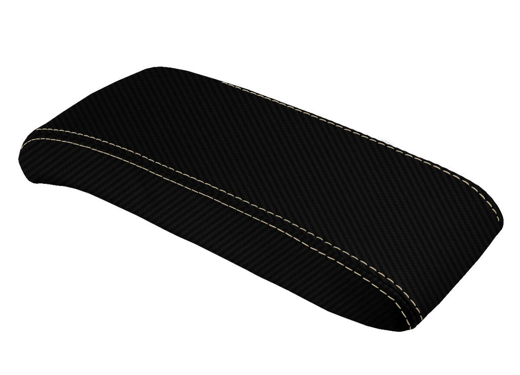 Console Lid Armrest Cover for Jeep Compass (2009–2016) Carbon Fiber