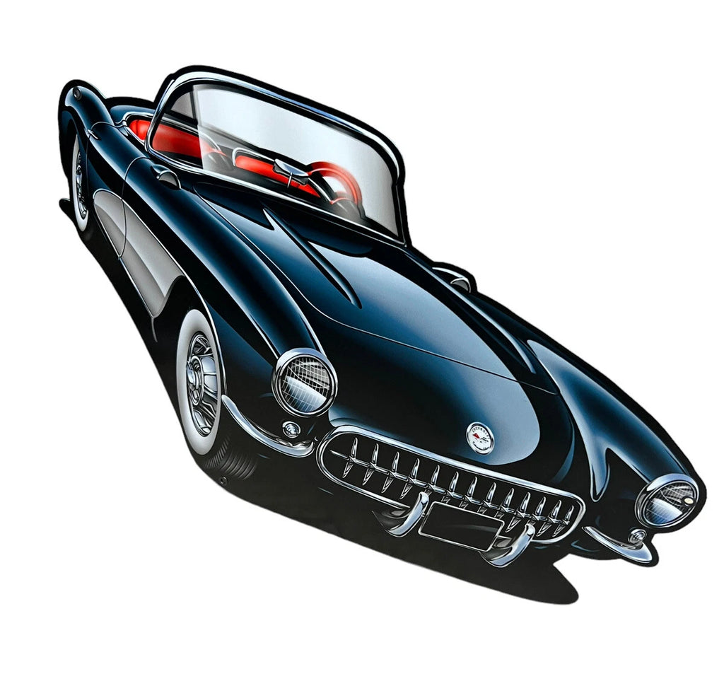 Metal Sign for Chevrolet Corvette Black (2005–2013)