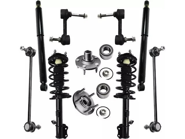 Front and Rear Shock Strut Coil Spring Wheel Hub Kit for Mazda Tribute (2001–2007)