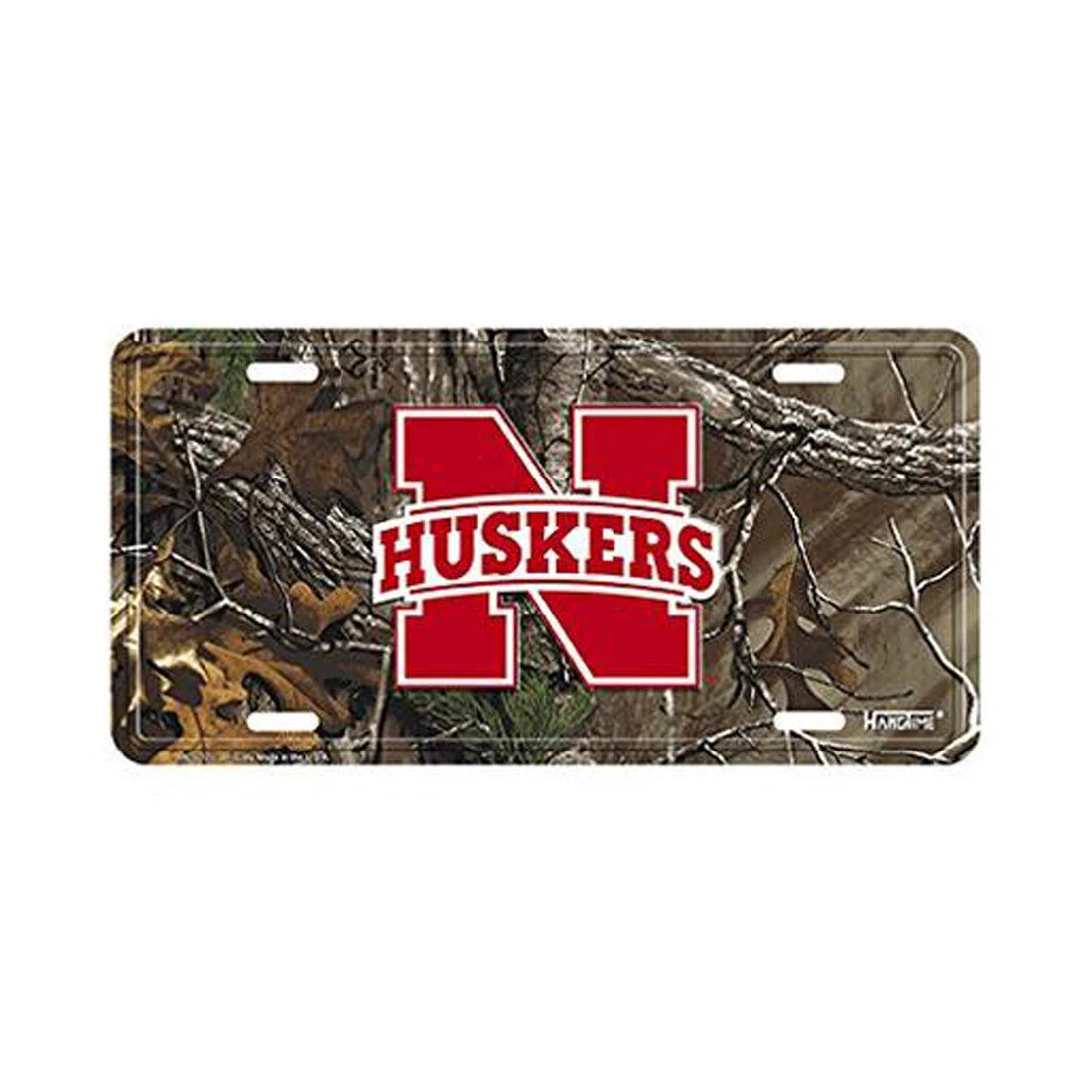 Camo License Plate for Nebraska Huskers (6 x 12)