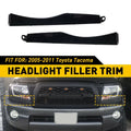 Set of 2 Front Headlight Filler Trim Panels for Toyota Tacoma (2005–2011)