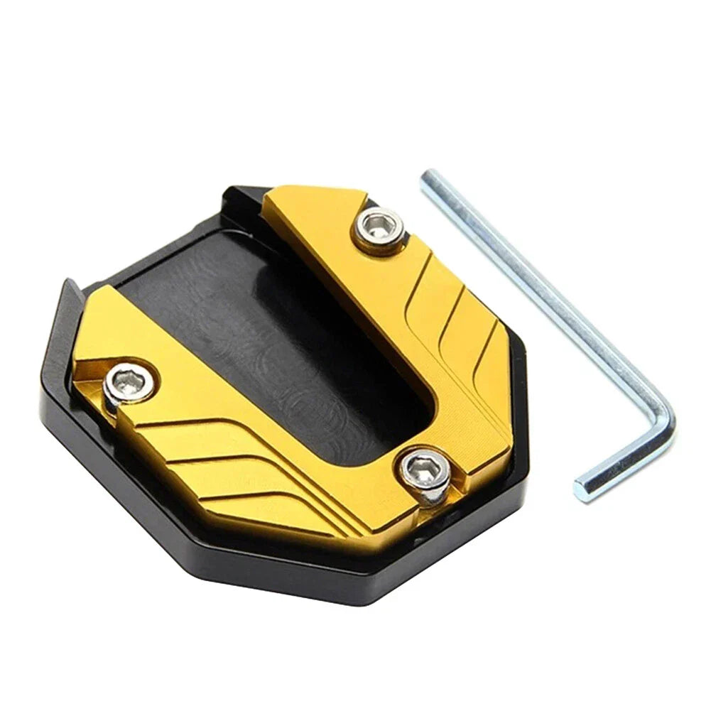Kickstand Extender Foot Stand Pad for Motorcycle Bikes - Gold
