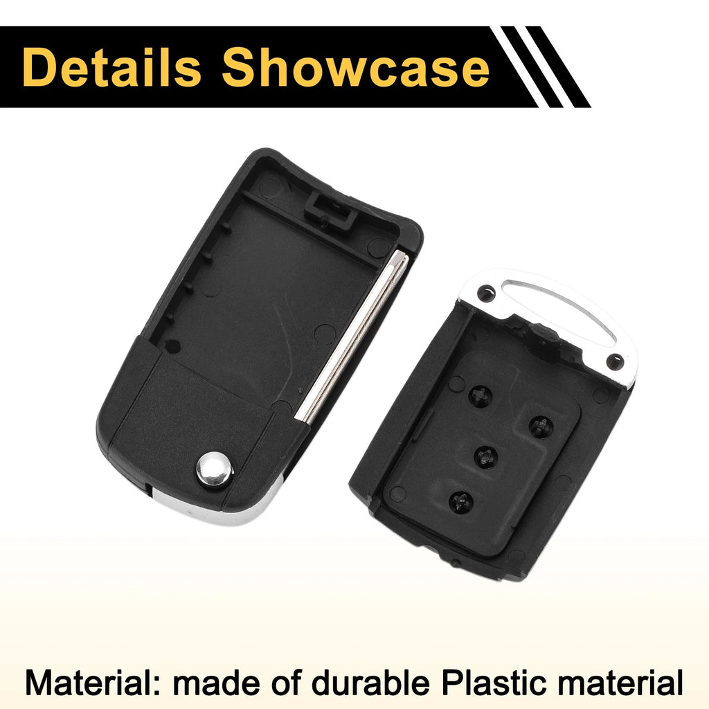 3 Button Key Fob Shell Case for Toyota RAV4 (2013–2015) Black
