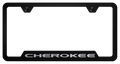 License Plate Frame Black Front for Jeep Cherokee (Premium Licensed) (2014–2023)