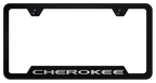 License Plate Frame Black Front for Jeep Cherokee (Premium Licensed) (2014–2023)