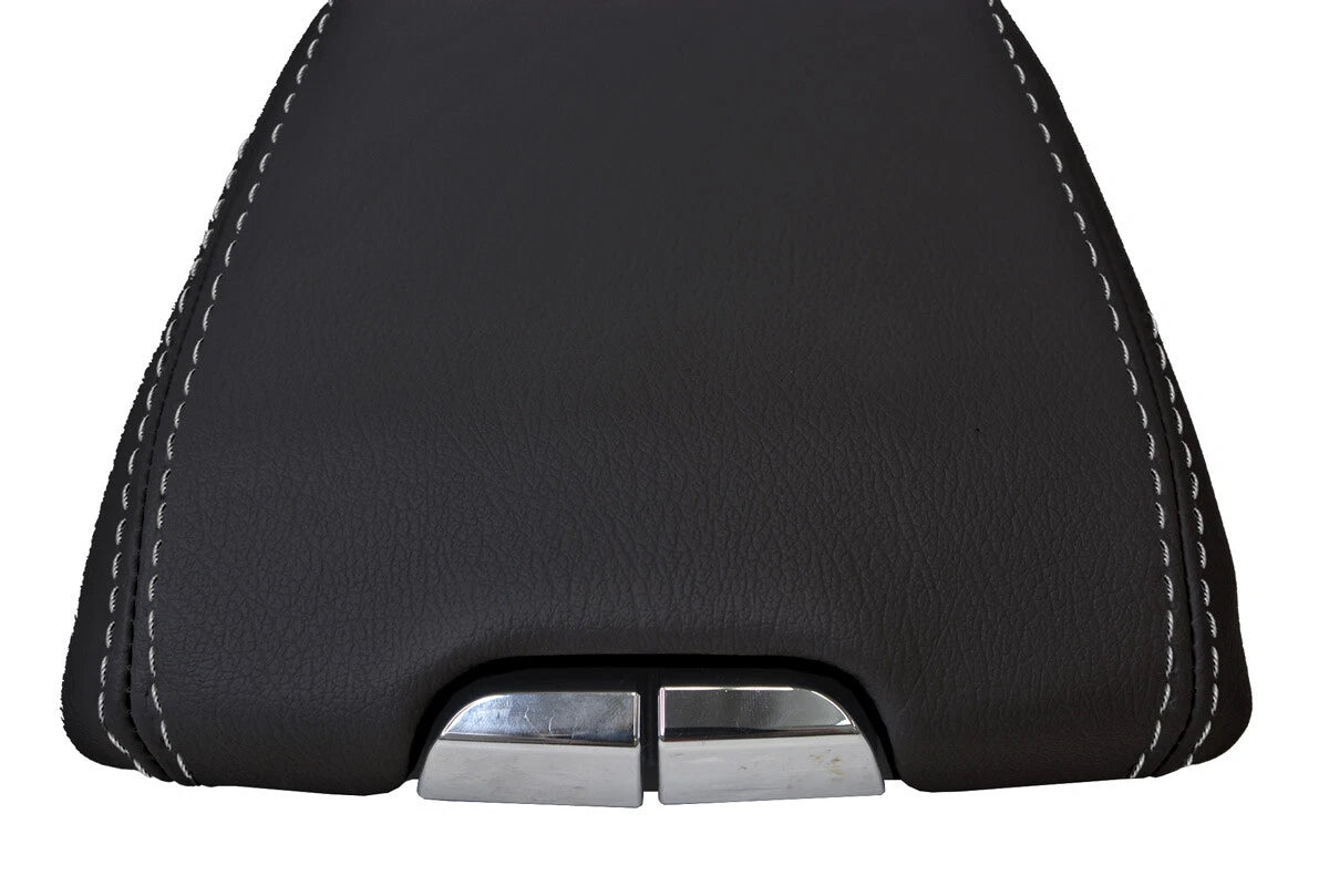 Center Console Lid Armrest Cover for Cadillac SRX (2010–2016) Leather Gray Stitch