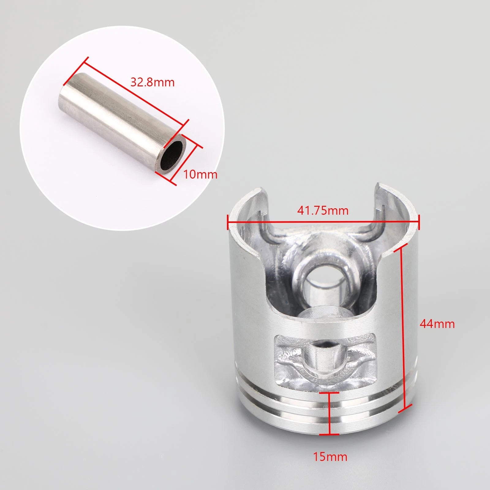 Piston Ring Pin Clip Kit 41.75mm for Suzuki Address Hi-Up Katana Sepia 50cc