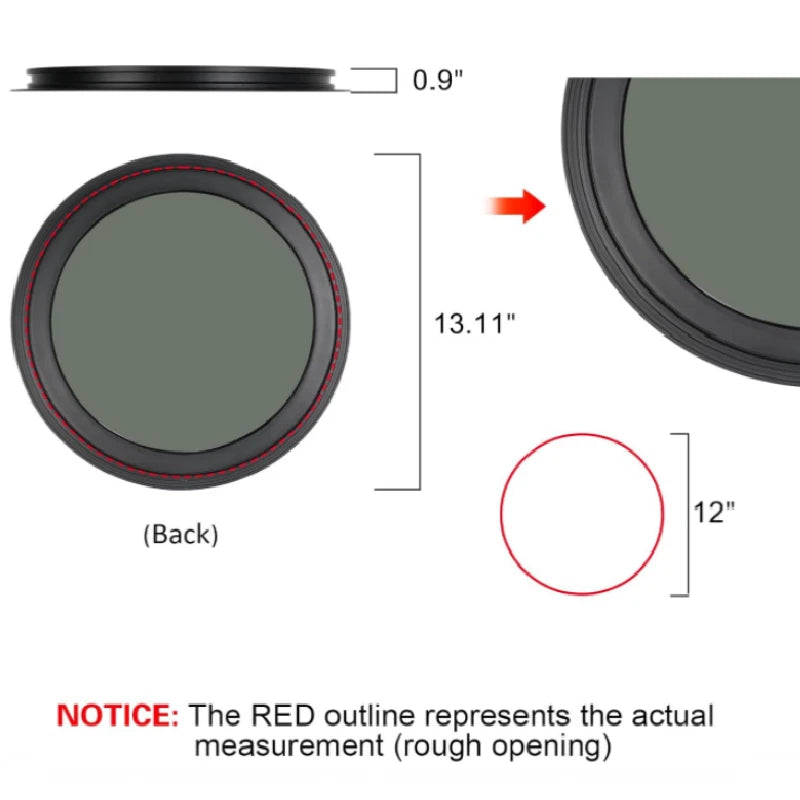Round Fixed Window for RV Camper (1-5/8" Wall Thickness)