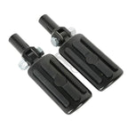 Black Rear Passenger Foot Pegs Clevis Mount for Harley Softail Fatboy (2000–2006)