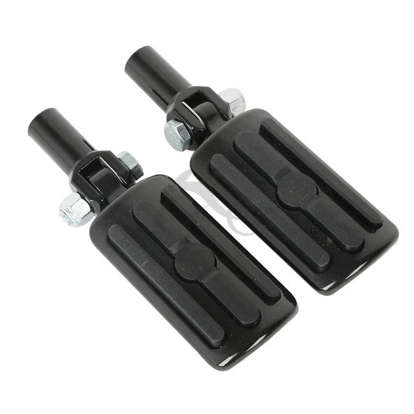 Black Rear Passenger Foot Pegs Clevis Mount for Harley Softail Fatboy (2000–2006)