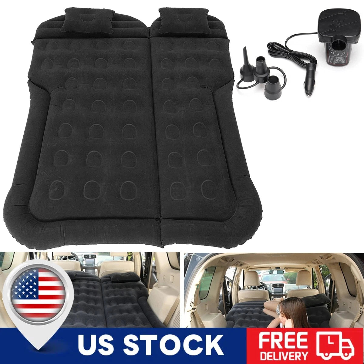 Inflatable Car Air Mattress for Universal Fit Vehicles (2010–2023)