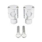 7/8" 22mm Handlebar Riser Clamp Mount Kit Chrome for Harley Honda