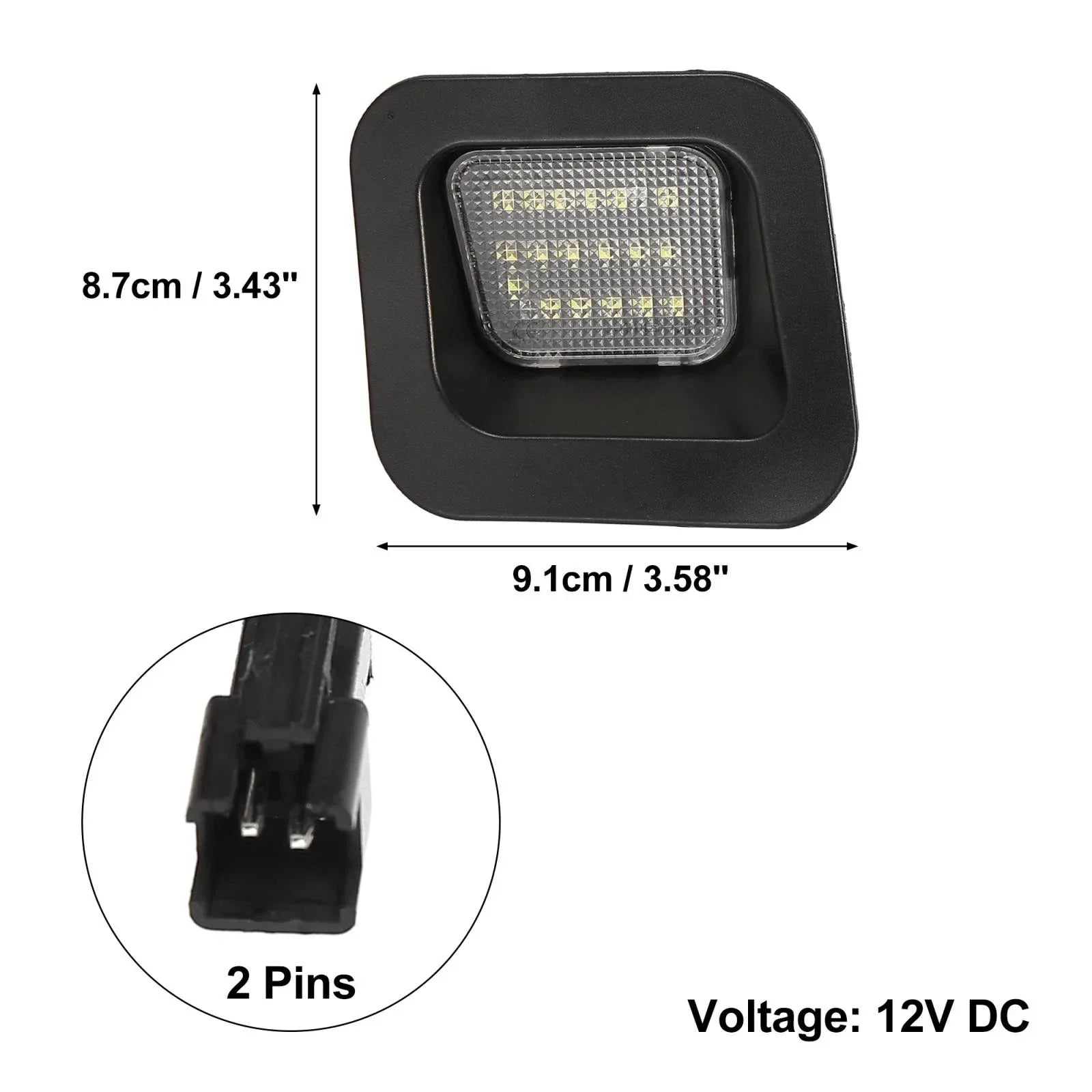 LED License Plate Light Lamp Assembly for Dodge Ram 1500 2500 3500 (2002-2023)