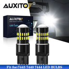 2X 7443 7440 7441 Cool White LED Backup Reverse Lights (6000K, 2400LM)