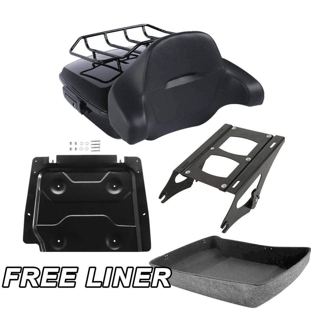 Trunk Backrest Pad Mount Rack Base Plate for Harley Touring (2014–2023)