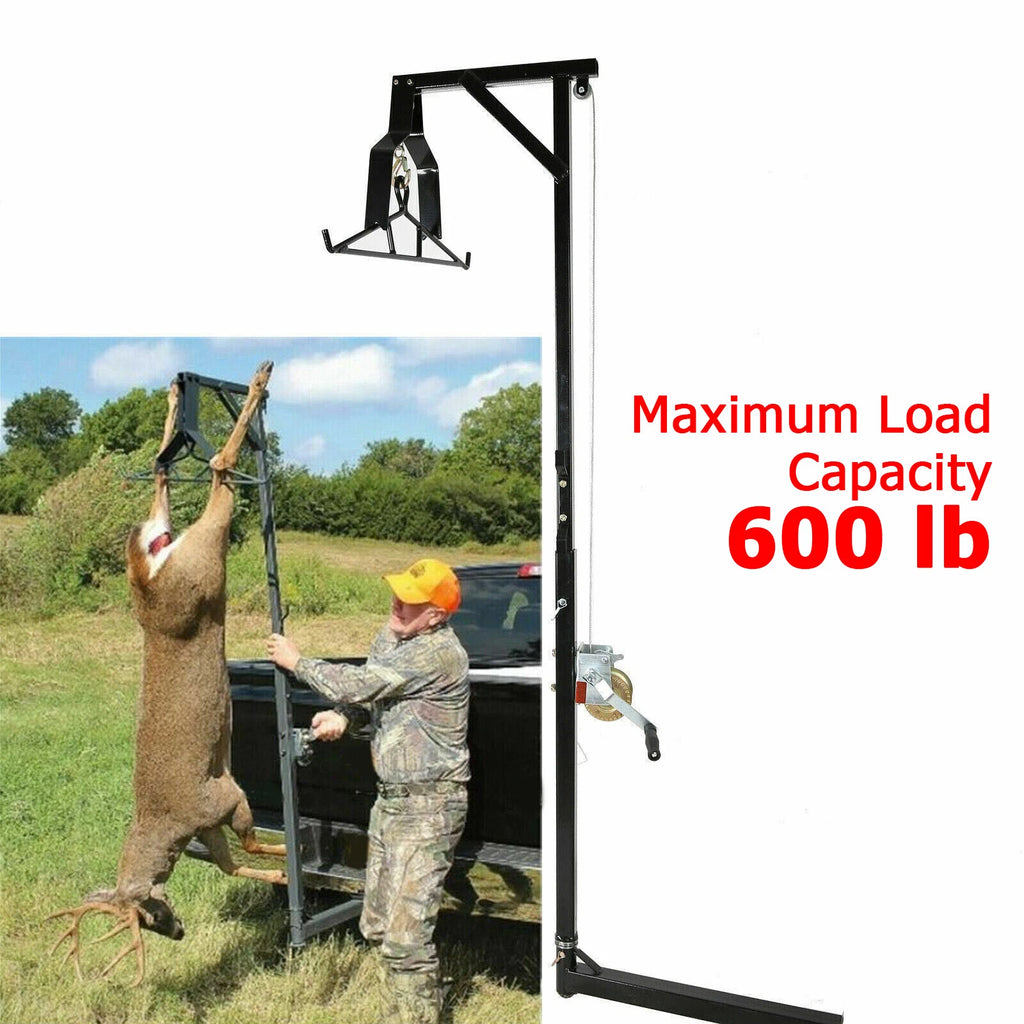 600LBS Truck Hitch Deer Hoist & Gambrel Kit with 360° Swivel