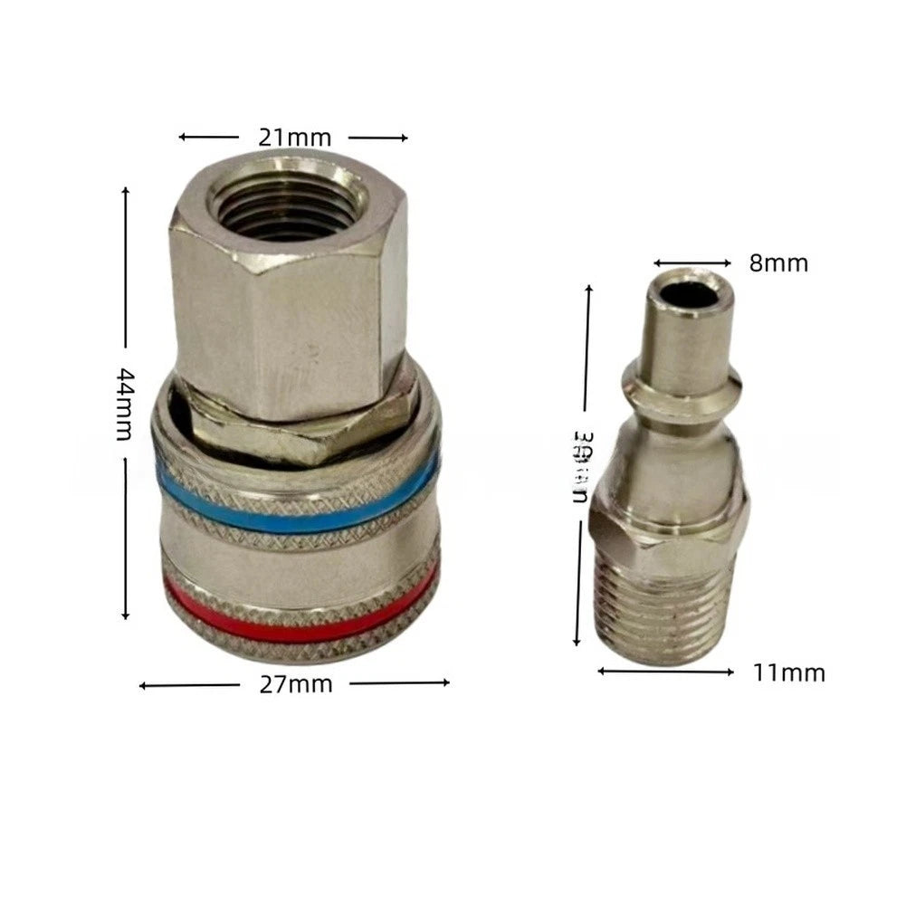 3X Pneumatic Quick Coupler 14NPT Female Thread Hose Fitting for Air Tools