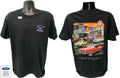Ford Mustang T-Shirt Black Pony Gas Service Station Scene (2005–2015)
