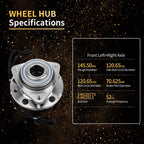 Front Wheel Bearings and Hubs for Chevy Blazer S10 GMC Jimmy (1997-2005)