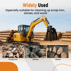 Grapple for Mini Excavator 0.8-1.8 Tons (465mm, 25mm Hinge)