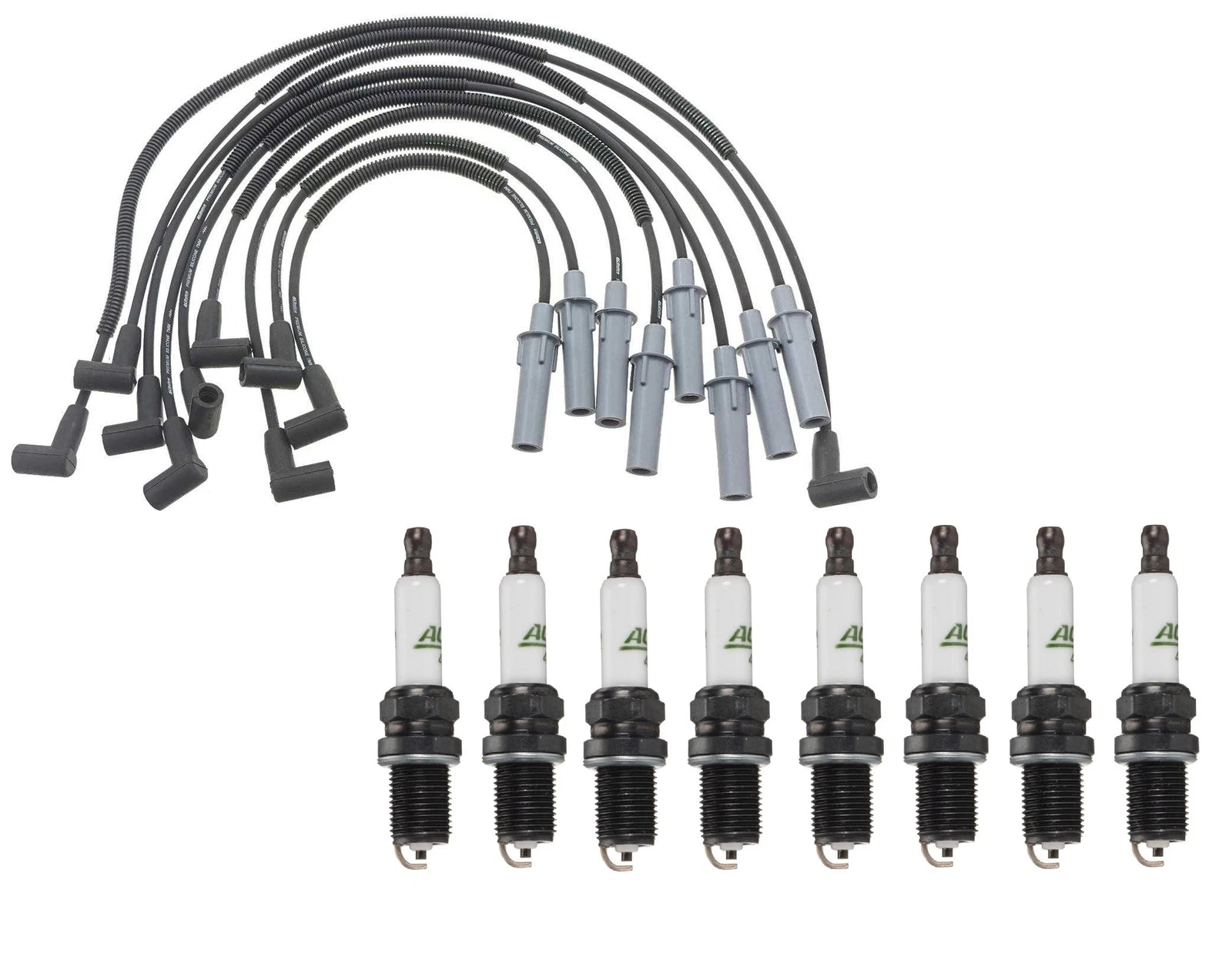 Professional Ignition Wire Set & 8 ACDelco Spark Plugs for Dodge V8