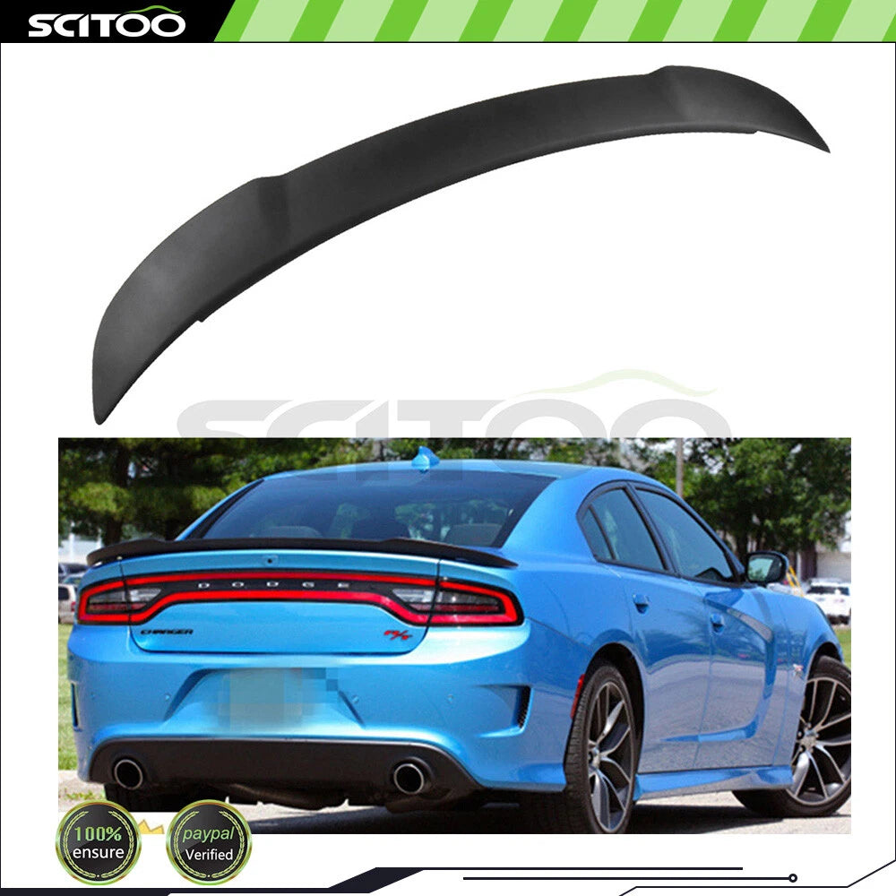 Matt Black Rear Wing Spoiler for Dodge Charger (2011–2021) ABS Plastic