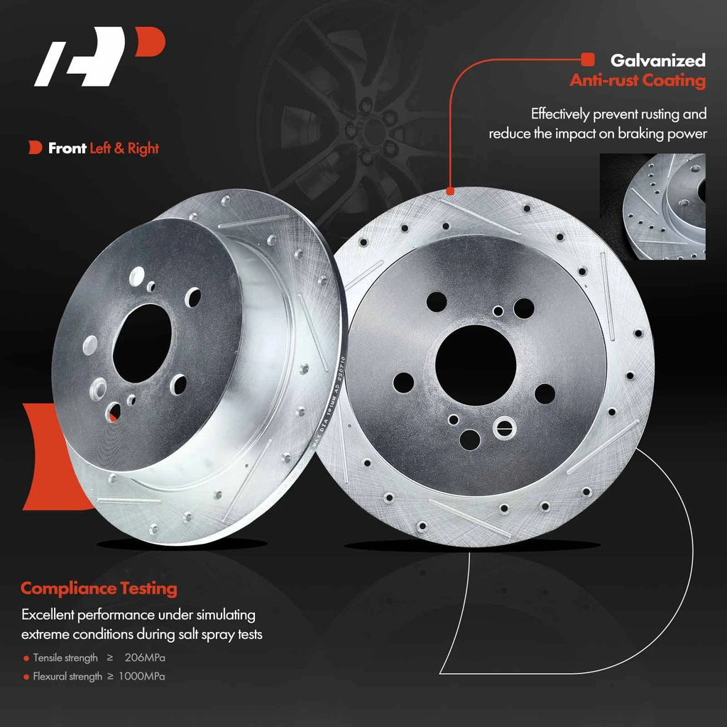 Rear Brake Rotors & Ceramic Pads for Toyota Sienna (2004–2010)