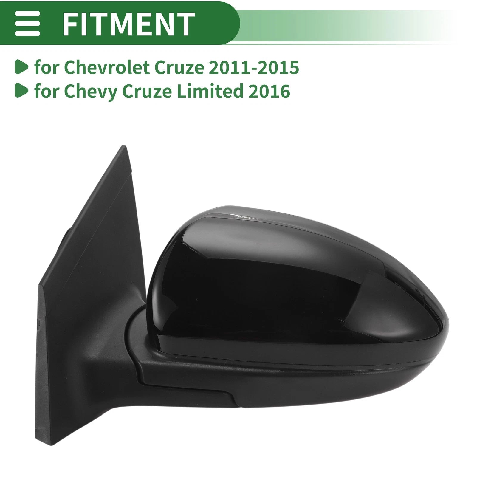 5 Pins Left Driver Side Door Mirror for Chevrolet Cruze (2011–2015)