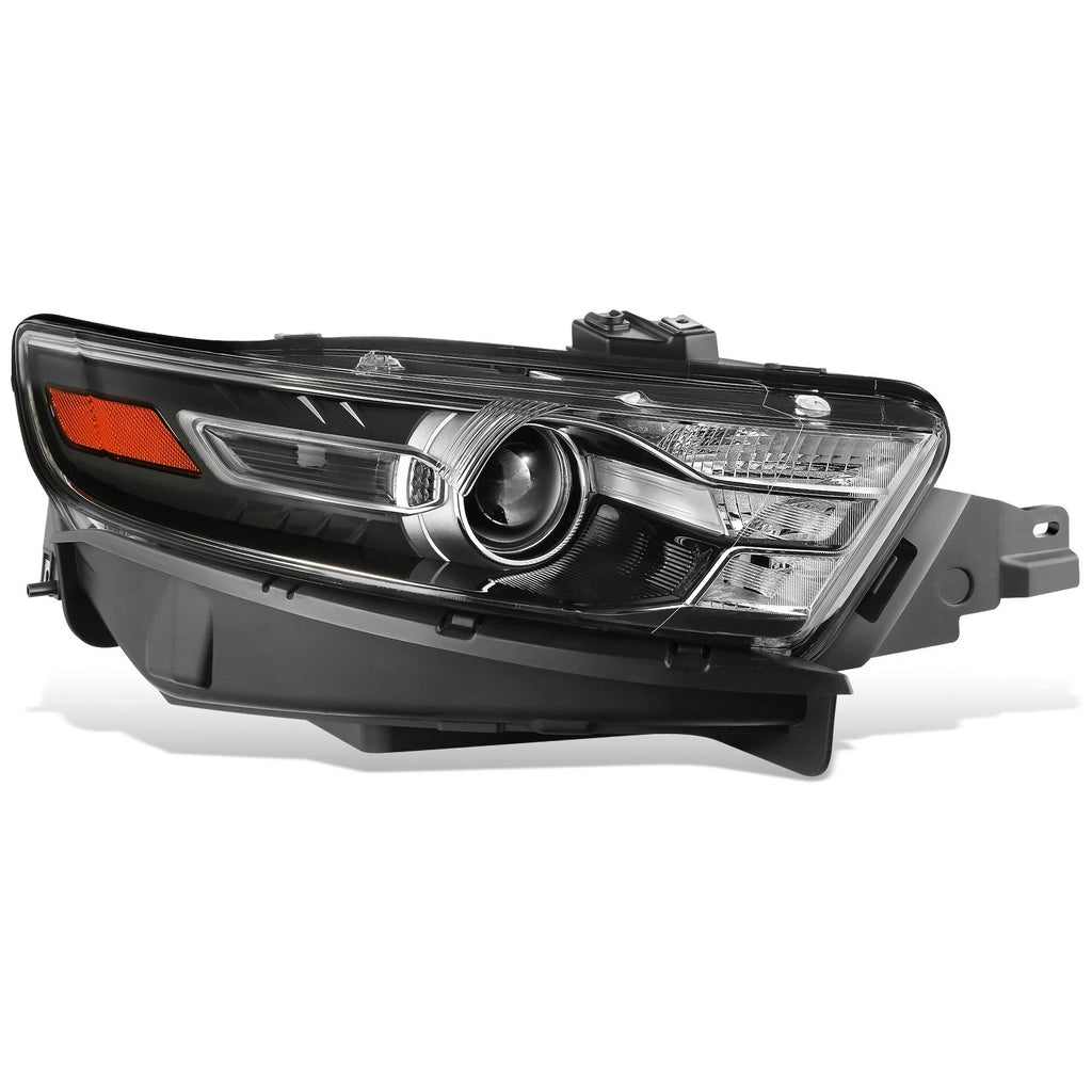 Passenger Side Headlight for Ford Taurus (2013–2019) OE Style Black Amber