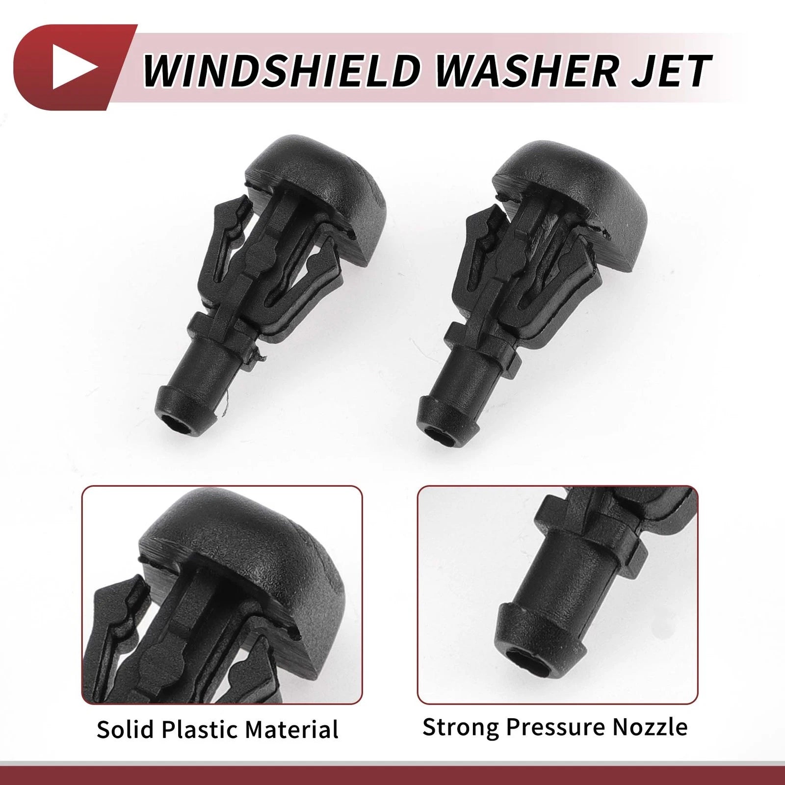 Set of 2 Front Windshield Washer Nozzles for Buick LaCrosse (2010–2016) No.25865573