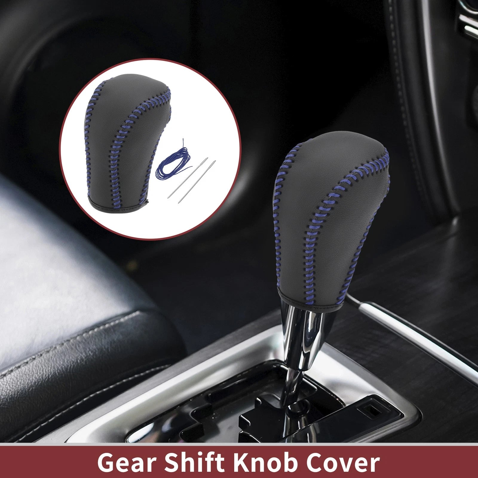 1 Pc Gear Shift Knob Cover for Mazda CX-5 (2013–2014) Black Blue